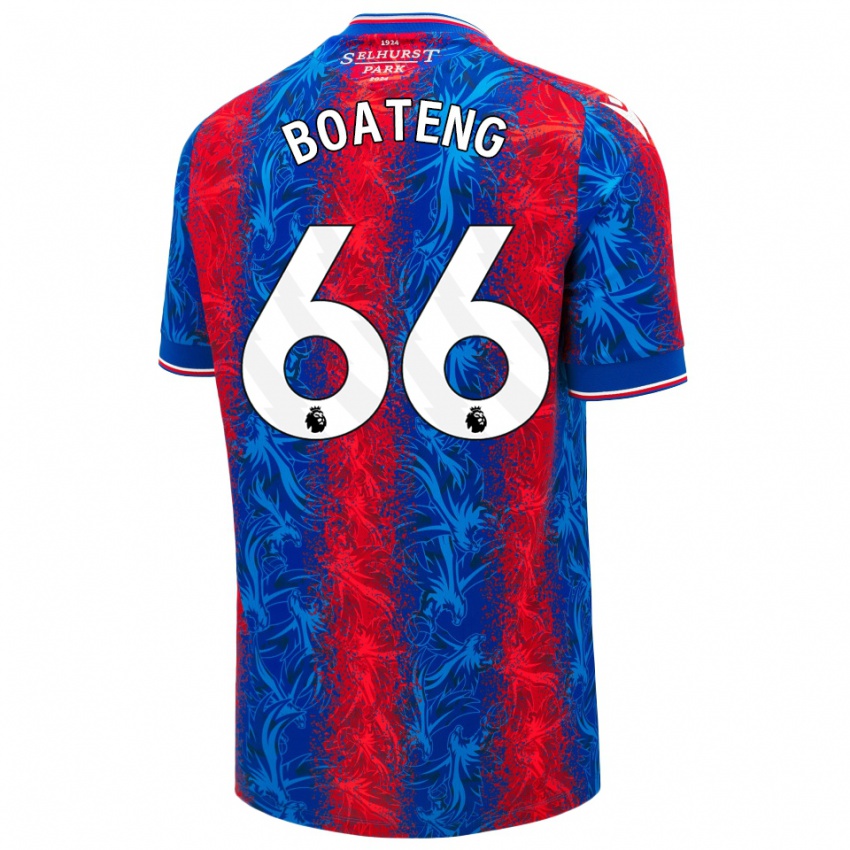 Criança Camisola David Boateng #66 Listras Azul Vermelha Principal 2024/25 Camisa Brasil