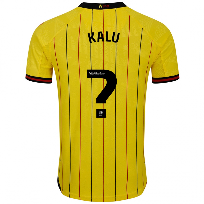 Criança Camisola Samuel Kalu #0 Preto Amarelo Principal 2024/25 Camisa Brasil