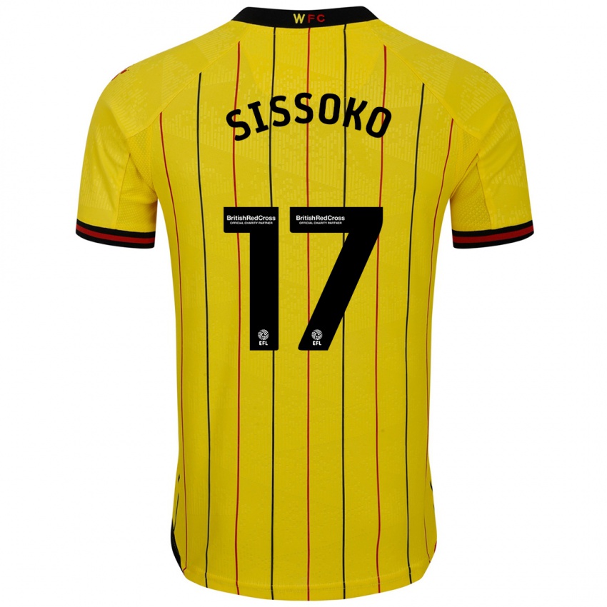 Criança Camisola Moussa Sissoko #17 Preto Amarelo Principal 2024/25 Camisa Brasil