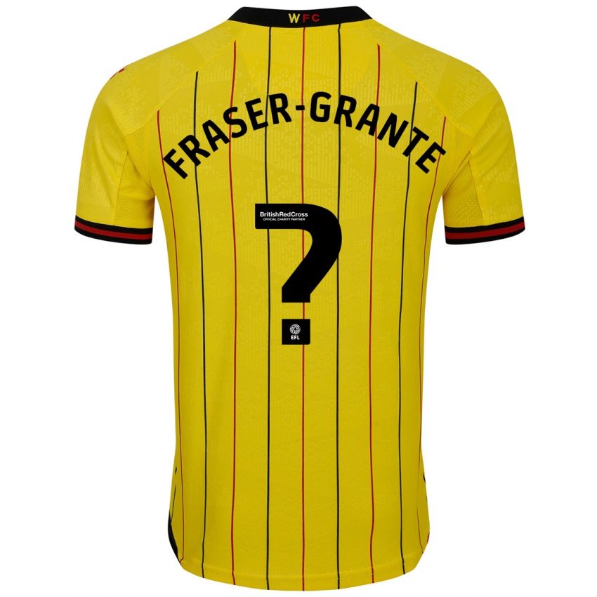 Criança Camisola Zak Fraser-Grante #0 Preto Amarelo Principal 2024/25 Camisa Brasil