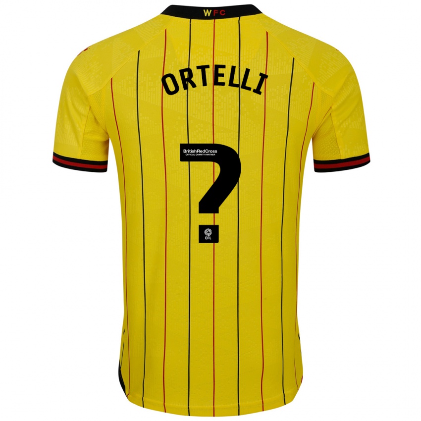 Criança Camisola Gabriel Ortelli #0 Preto Amarelo Principal 2024/25 Camisa Brasil