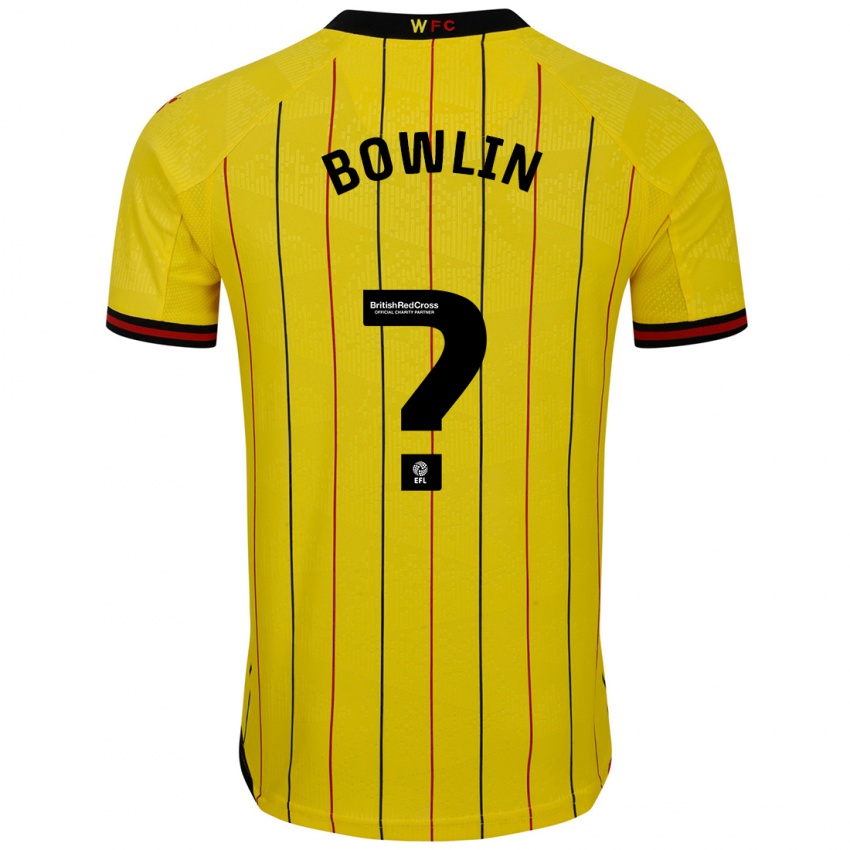 Criança Camisola Amani Bowlin #0 Preto Amarelo Principal 2024/25 Camisa Brasil