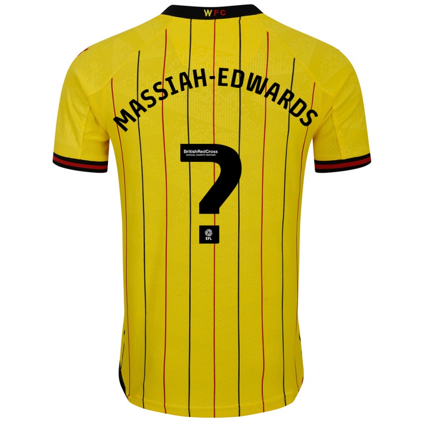 Criança Camisola Zavier Massiah-Edwards #0 Preto Amarelo Principal 2024/25 Camisa Brasil