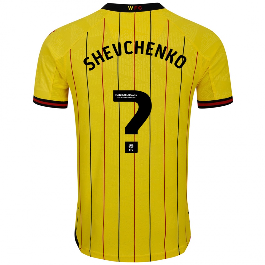 Criança Camisola Kristian Shevchenko #0 Preto Amarelo Principal 2024/25 Camisa Brasil