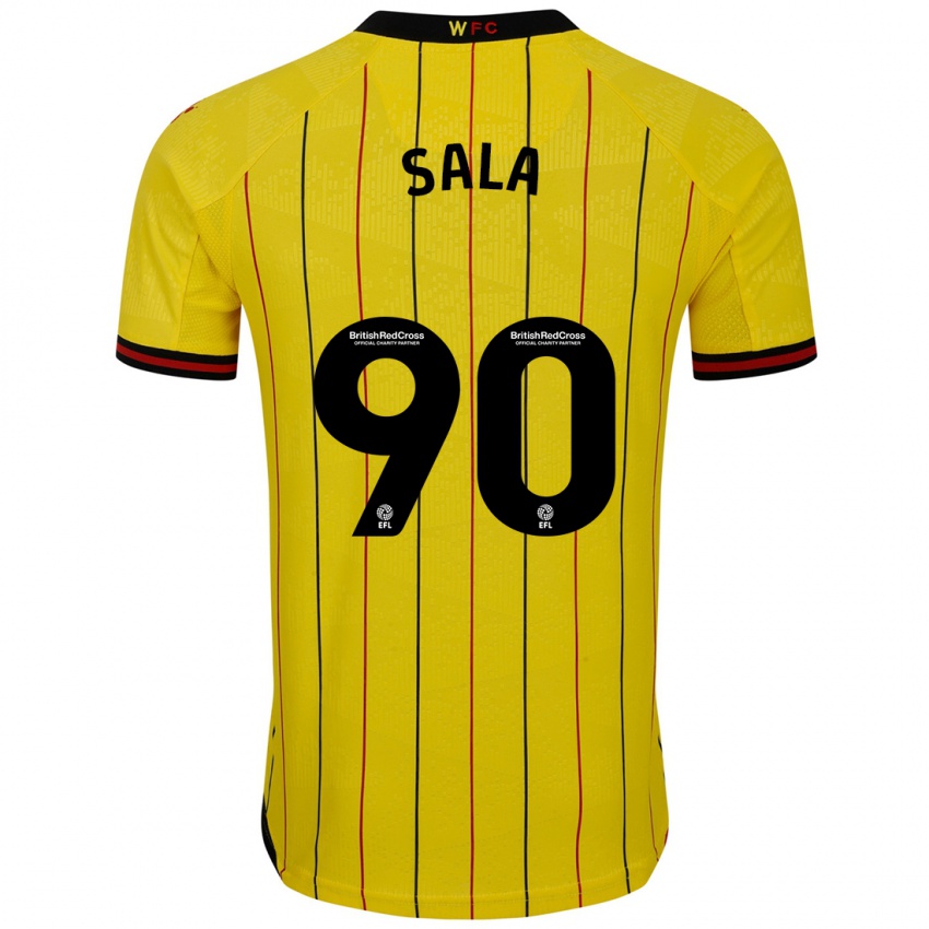 Criança Camisola Joel Sala #90 Preto Amarelo Principal 2024/25 Camisa Brasil