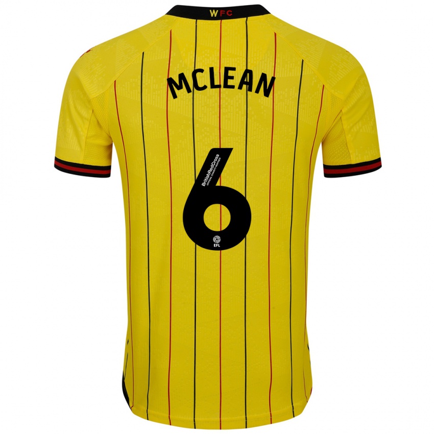 Criança Camisola Sophie Mclean #6 Preto Amarelo Principal 2024/25 Camisa Brasil