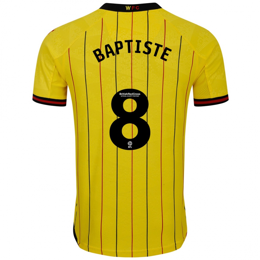 Criança Camisola Bianca Baptiste #8 Preto Amarelo Principal 2024/25 Camisa Brasil