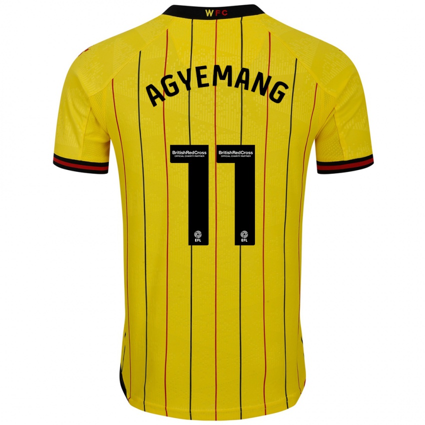 Criança Camisola Michelle Agyemang #11 Preto Amarelo Principal 2024/25 Camisa Brasil