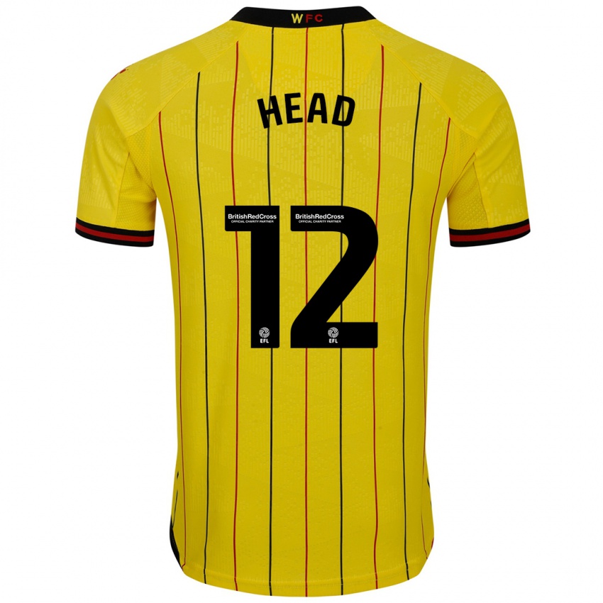 Criança Camisola Ellie Head #12 Preto Amarelo Principal 2024/25 Camisa Brasil