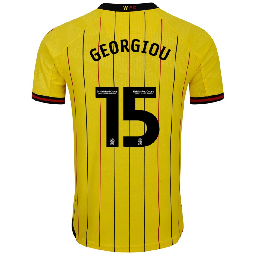 Criança Camisola Andria Georgiou #15 Preto Amarelo Principal 2024/25 Camisa Brasil