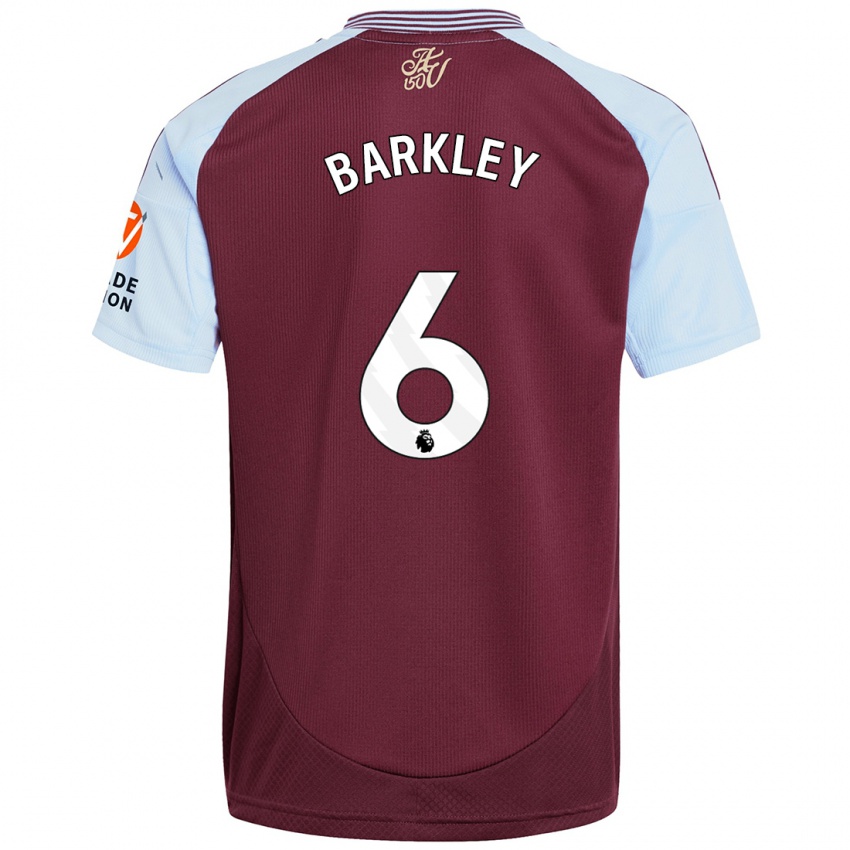 Criança Camisola Ross Barkley #6 Crédito Borboleta Azul Principal 2024/25 Camisa Brasil