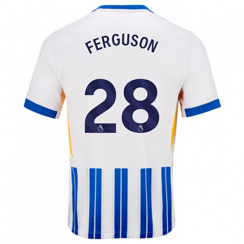 Criança Camisola Evan Ferguson #28 Branco Azul Principal 2024/25 Camisa Brasil