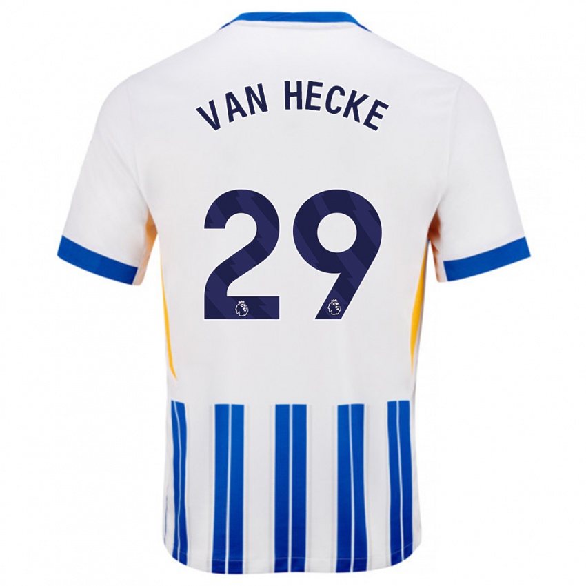 Criança Camisola Jan Paul Van Hecke #29 Branco Azul Principal 2024/25 Camisa Brasil