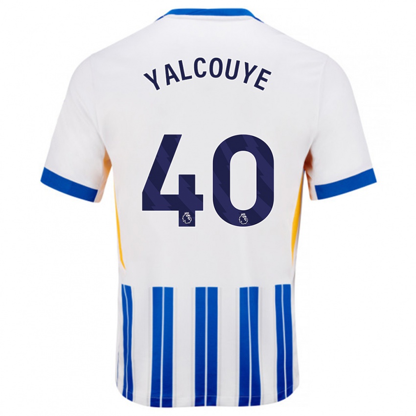 Criança Camisola Malick Junior Yalcouyé #40 Branco Azul Principal 2024/25 Camisa Brasil