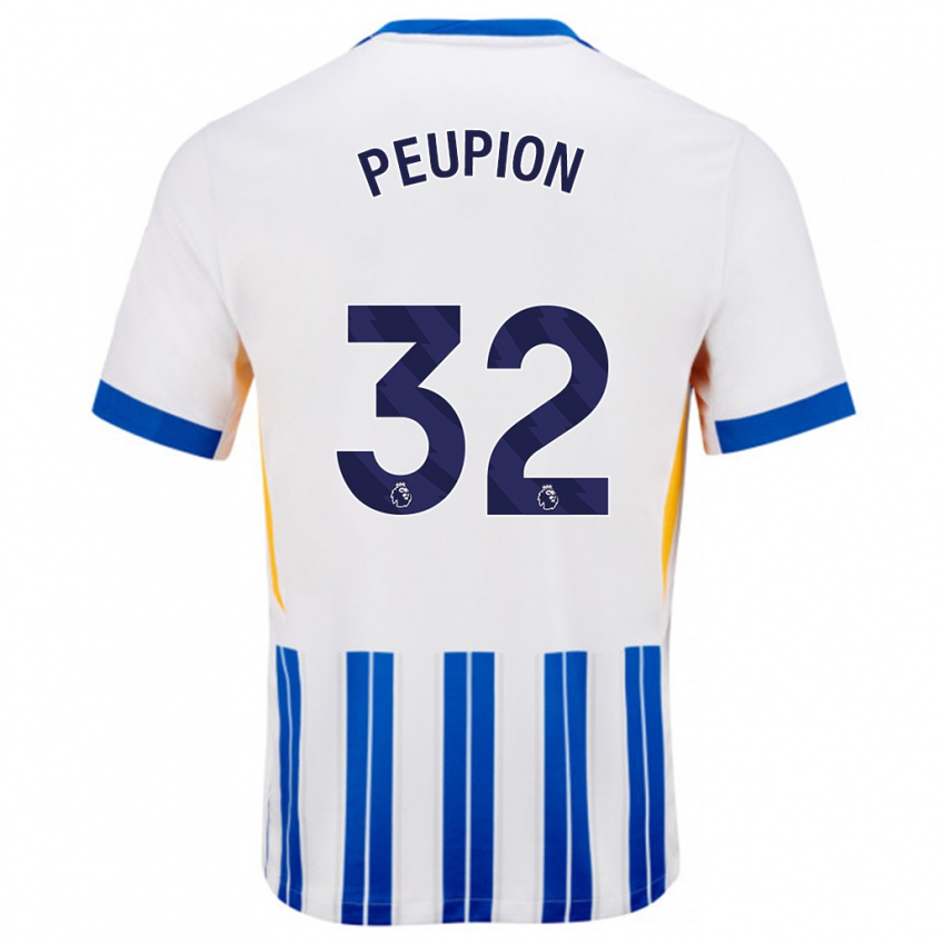 Criança Camisola Cameron Peupion #32 Branco Azul Principal 2024/25 Camisa Brasil