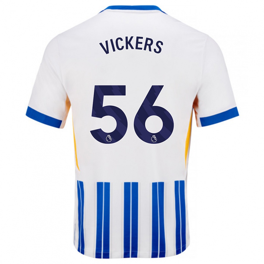 Criança Camisola Caylan Vickers #56 Branco Azul Principal 2024/25 Camisa Brasil