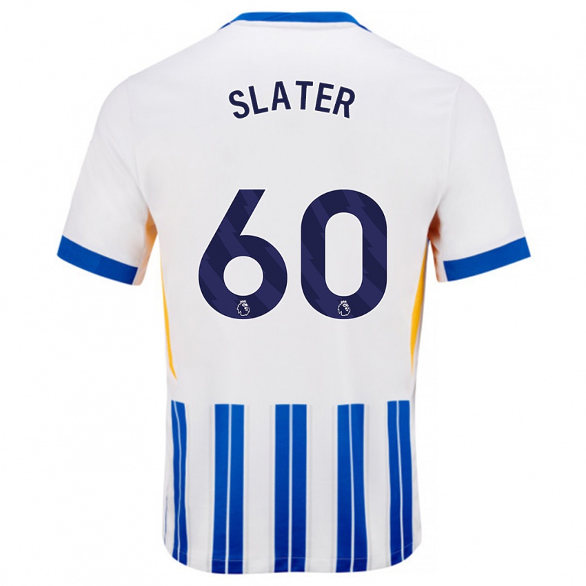 Criança Camisola Jacob Slater #60 Branco Azul Principal 2024/25 Camisa Brasil