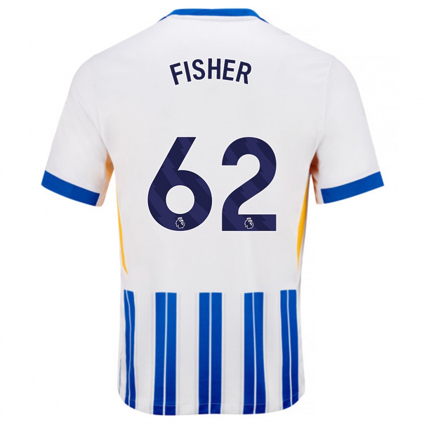 Criança Camisola Hugo Fisher #62 Branco Azul Principal 2024/25 Camisa Brasil