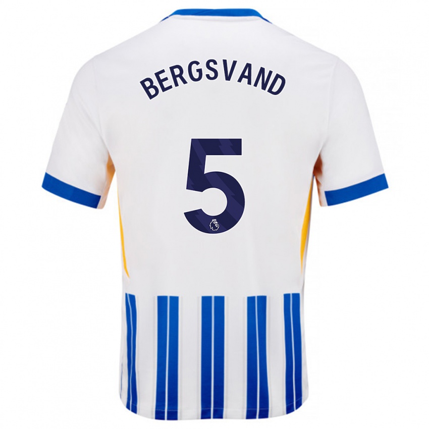 Criança Camisola Guro Bergsvand #5 Branco Azul Principal 2024/25 Camisa Brasil