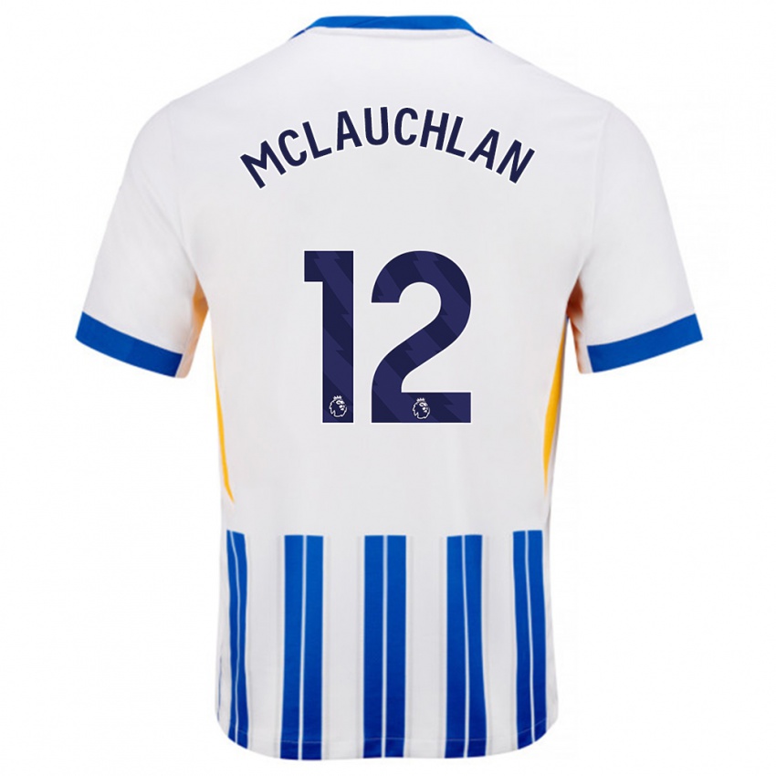 Criança Camisola Rachel Mclauchlan #12 Branco Azul Principal 2024/25 Camisa Brasil