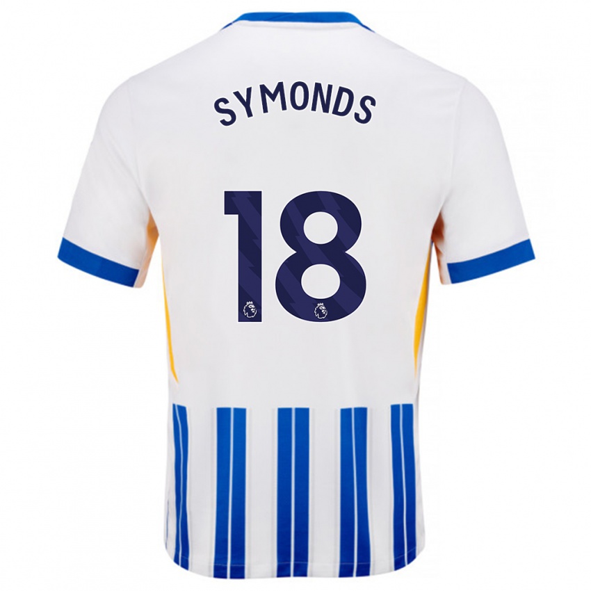 Criança Camisola Maisie Symonds #18 Branco Azul Principal 2024/25 Camisa Brasil