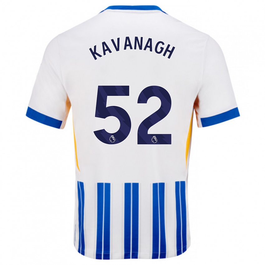 Criança Camisola Leigh Kavanagh #52 Branco Azul Principal 2024/25 Camisa Brasil