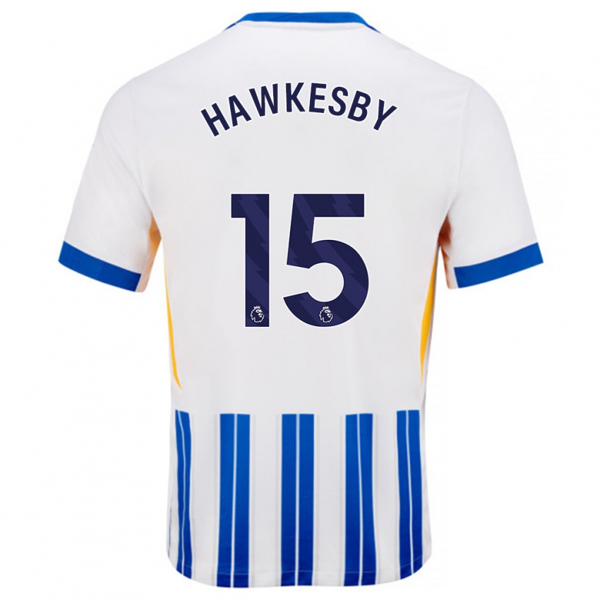 Criança Camisola Mackenzie Hawkesby #15 Branco Azul Principal 2024/25 Camisa Brasil