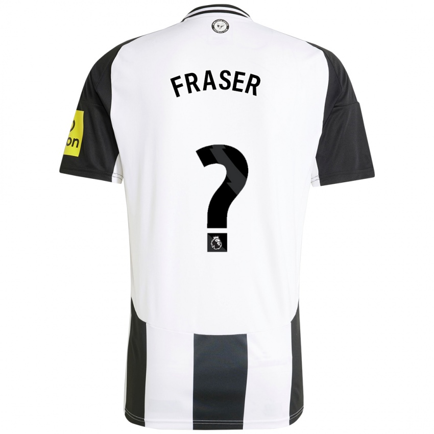 Criança Camisola Ryan Fraser #0 Preto Branco Principal 2024/25 Camisa Brasil