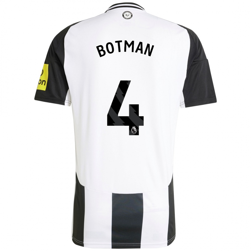 Criança Camisola Sven Botman #4 Preto Branco Principal 2024/25 Camisa Brasil