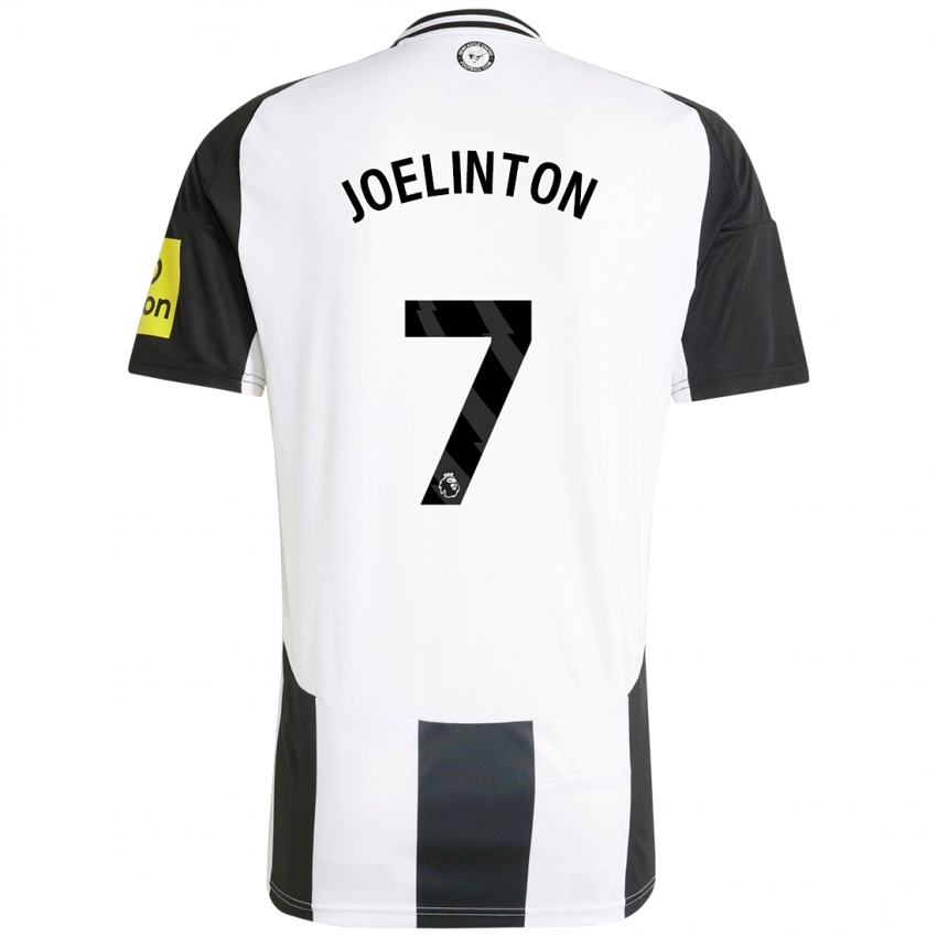 Criança Camisola Joelinton #7 Preto Branco Principal 2024/25 Camisa Brasil