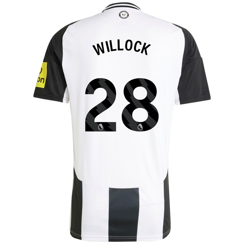 Criança Camisola Joe Willock #28 Preto Branco Principal 2024/25 Camisa Brasil