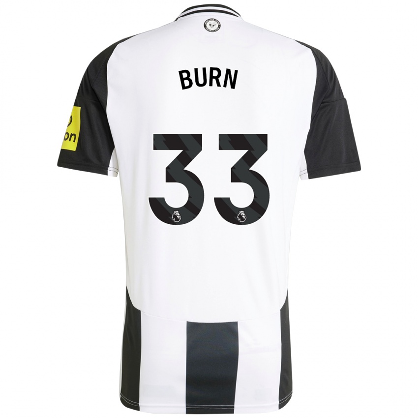 Criança Camisola Dan Burn #33 Preto Branco Principal 2024/25 Camisa Brasil