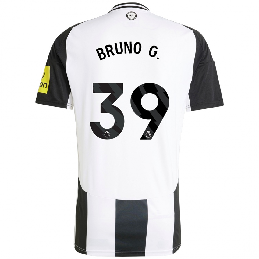 Criança Camisola Bruno Guimaraes #39 Preto Branco Principal 2024/25 Camisa Brasil