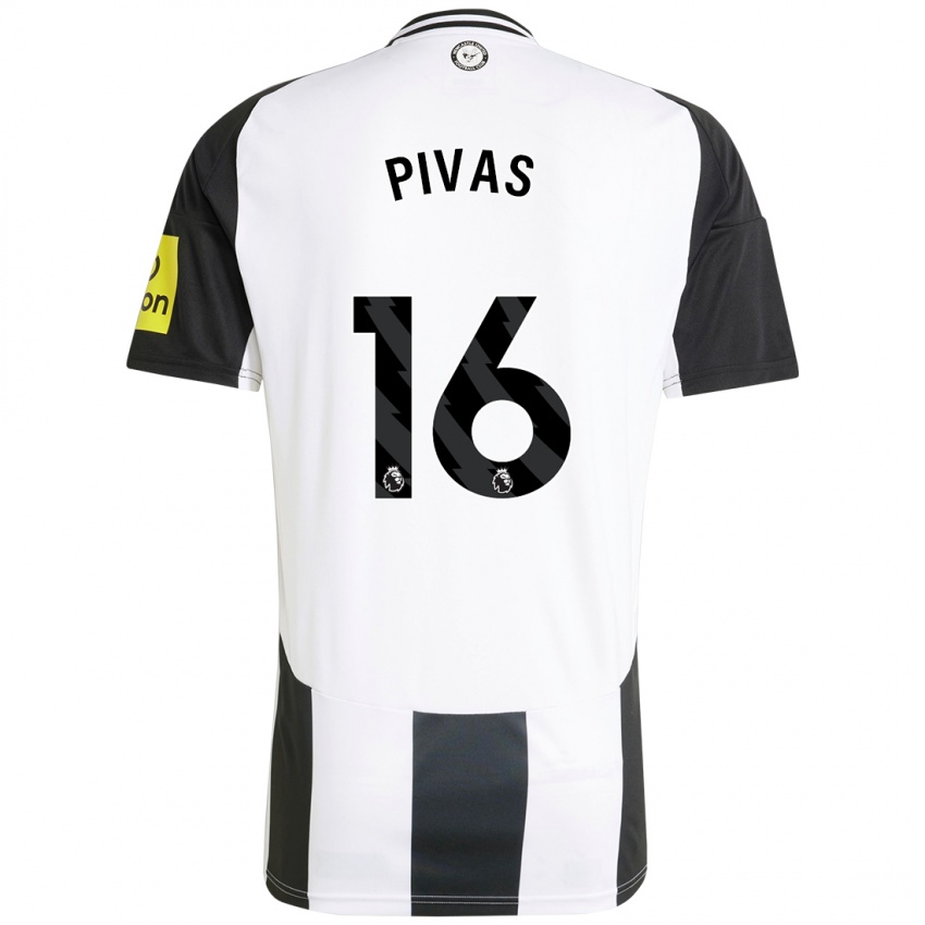 Criança Camisola Miodrag Pivas #16 Preto Branco Principal 2024/25 Camisa Brasil