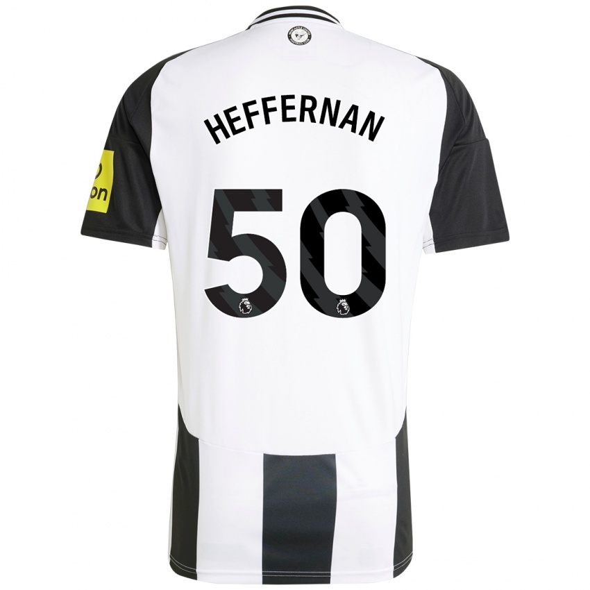 Criança Camisola Cathal Heffernan #50 Preto Branco Principal 2024/25 Camisa Brasil