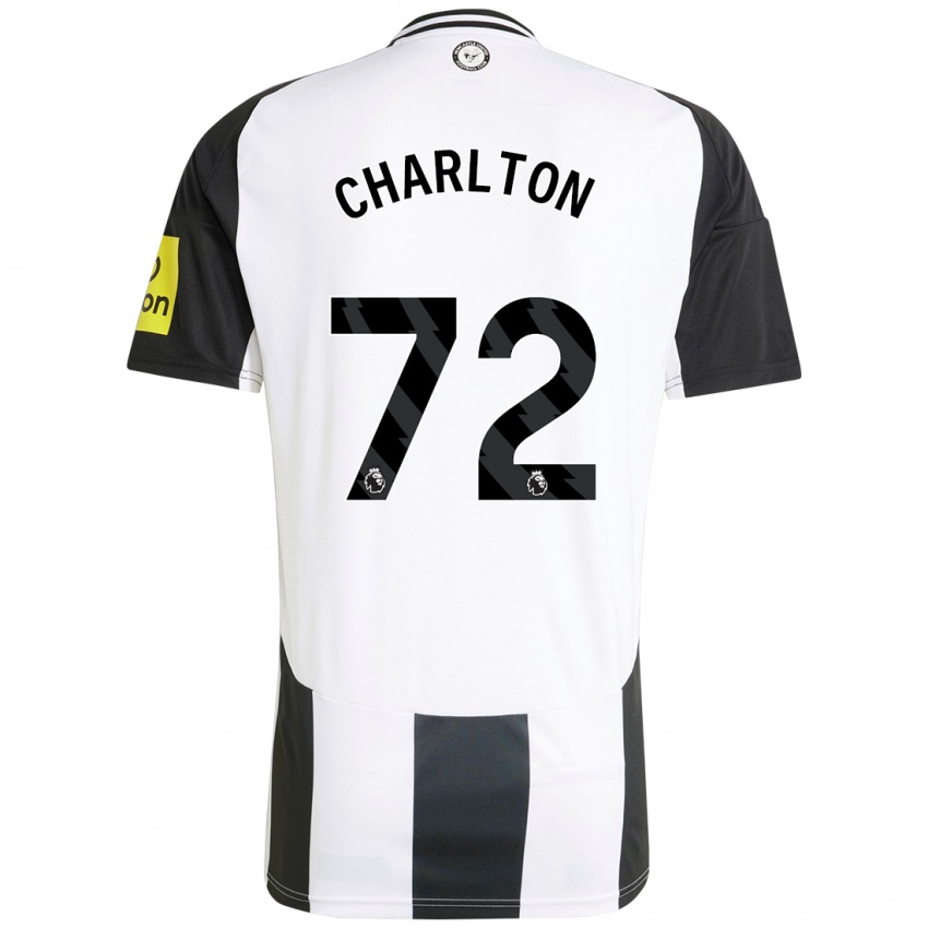 Criança Camisola Dylan Charlton #72 Preto Branco Principal 2024/25 Camisa Brasil