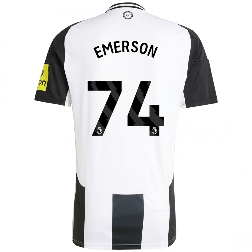 Criança Camisola Johnny Emerson #74 Preto Branco Principal 2024/25 Camisa Brasil