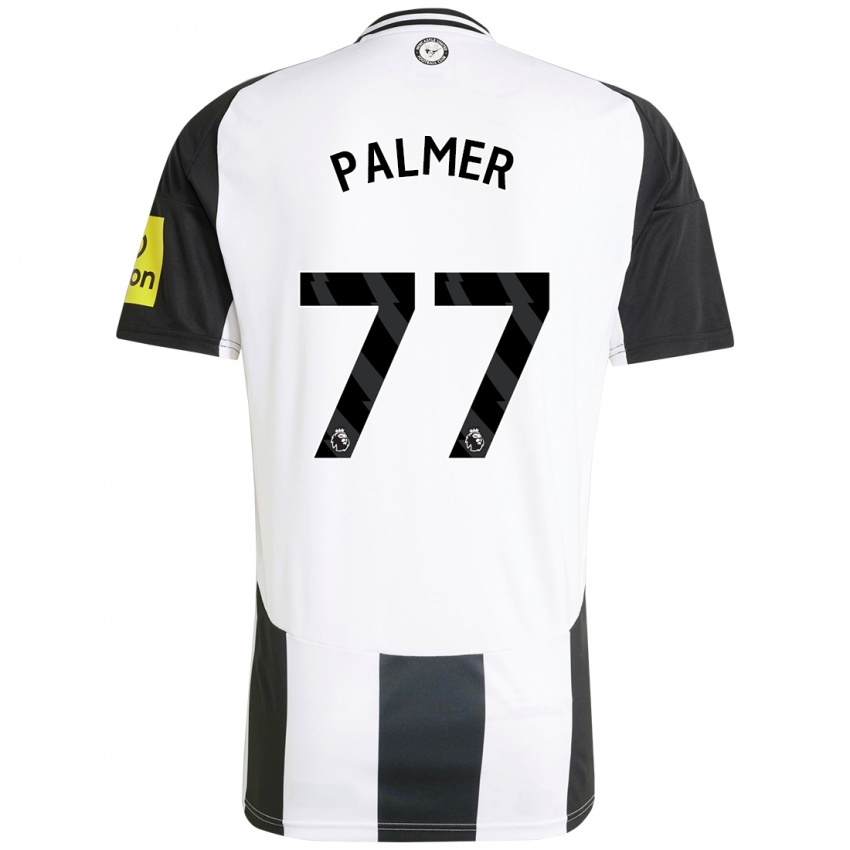 Criança Camisola Darren Palmer #77 Preto Branco Principal 2024/25 Camisa Brasil