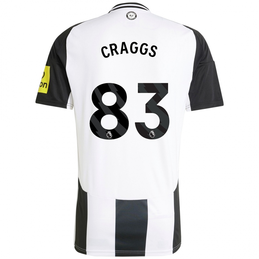 Criança Camisola Luke Craggs #83 Preto Branco Principal 2024/25 Camisa Brasil