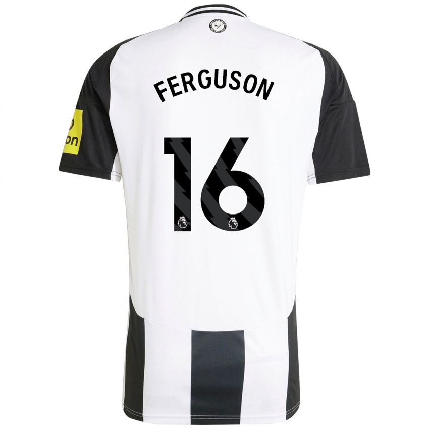 Criança Camisola Becky Ferguson #16 Preto Branco Principal 2024/25 Camisa Brasil