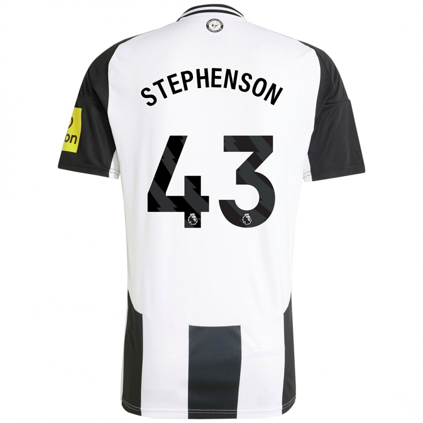 Criança Camisola Dylan Stephenson #43 Preto Branco Principal 2024/25 Camisa Brasil