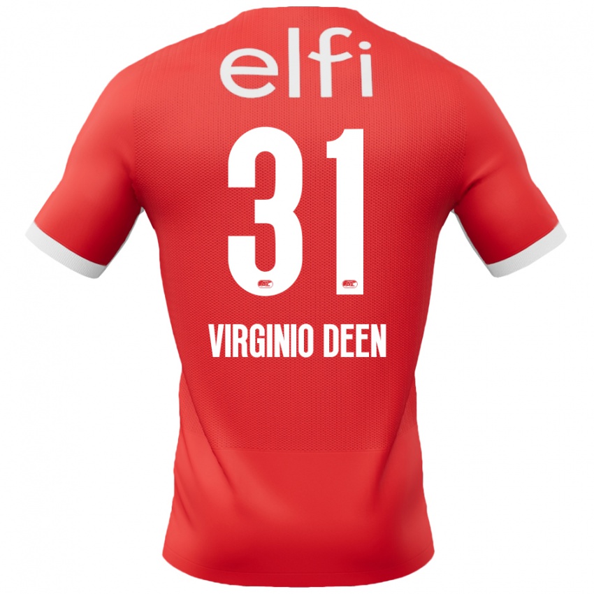 Criança Camisola Daniël Virginio Deen #31 Branco Vermelho Principal 2024/25 Camisa Brasil