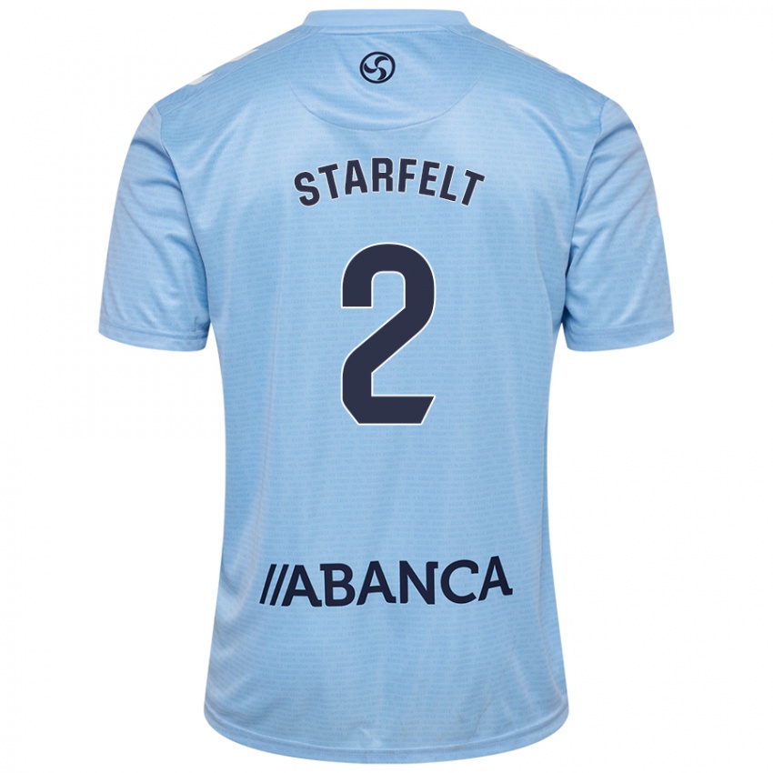 Criança Camisola Carl Starfelt #2 Celeiro Azul Principal 2024/25 Camisa Brasil