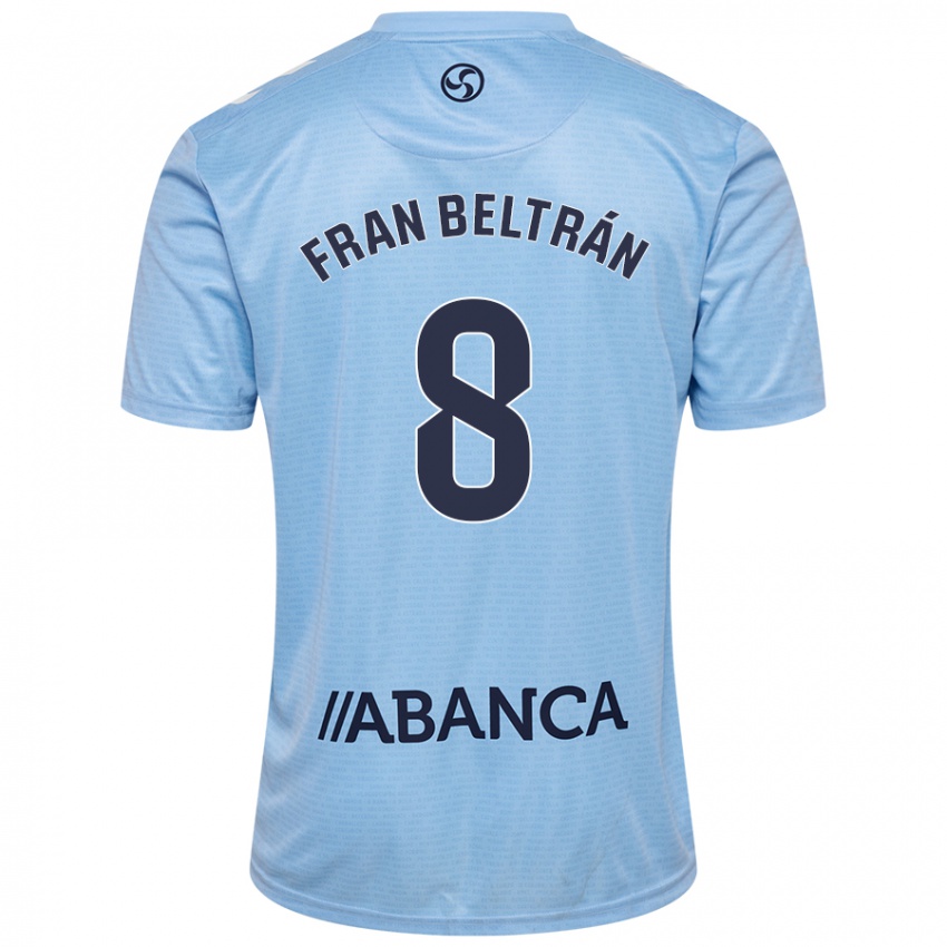 Criança Camisola Fran Beltrán #8 Celeiro Azul Principal 2024/25 Camisa Brasil