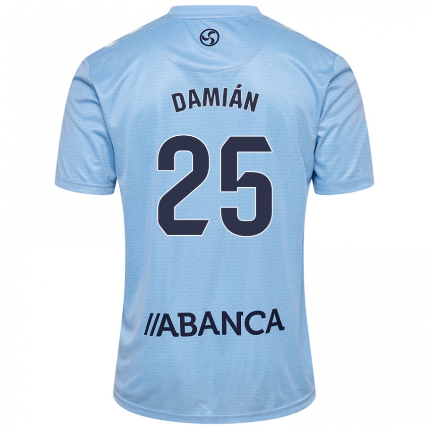 Criança Camisola Damián Rodríguez #25 Celeiro Azul Principal 2024/25 Camisa Brasil