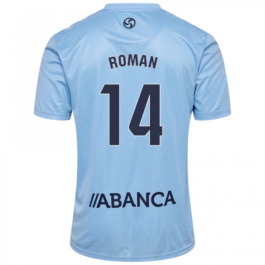 Criança Camisola Miguel Román #14 Celeiro Azul Principal 2024/25 Camisa Brasil