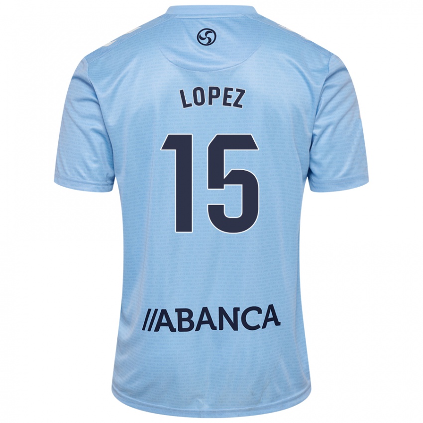 Criança Camisola Fer López #15 Celeiro Azul Principal 2024/25 Camisa Brasil