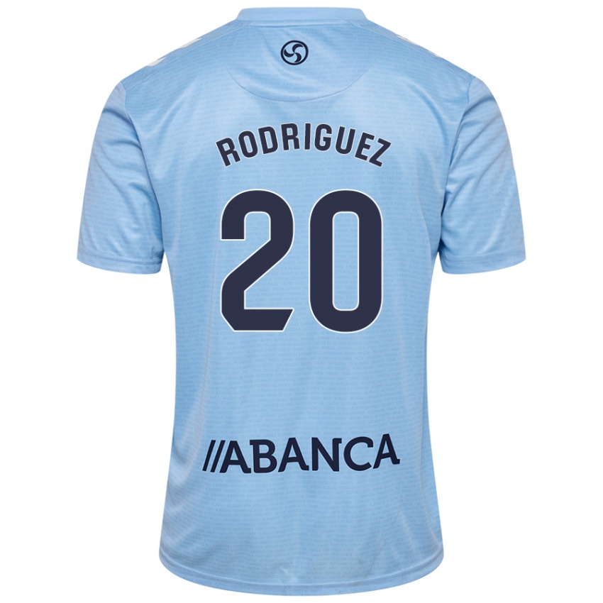 Criança Camisola Javi Rodríguez #20 Celeiro Azul Principal 2024/25 Camisa Brasil