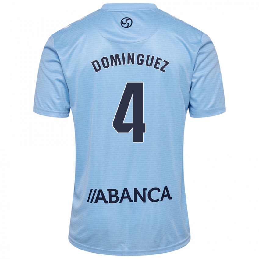 Criança Camisola Javi Domínguez #4 Celeiro Azul Principal 2024/25 Camisa Brasil