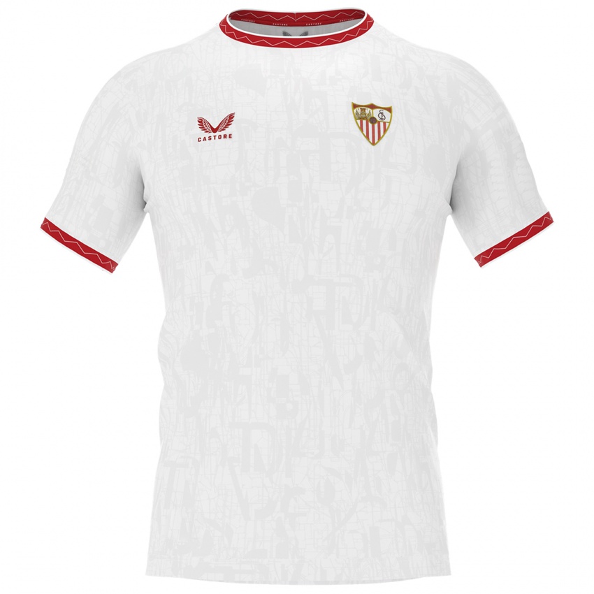 Criança Camisola Alberto Espiñeira #0 Vermelho Branco Principal 2024/25 Camisa Brasil